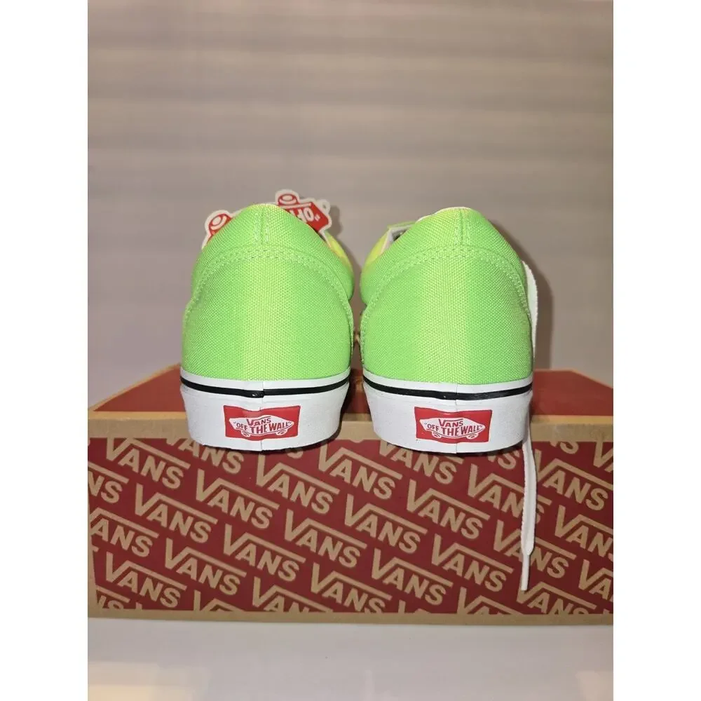 NWT Vans Old Skool Neon Green Gecko Sneakers US Mens Size 12
